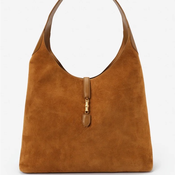 J. McLaughlin Handbags - Jenna Suede Tote - Color SAUDDLE